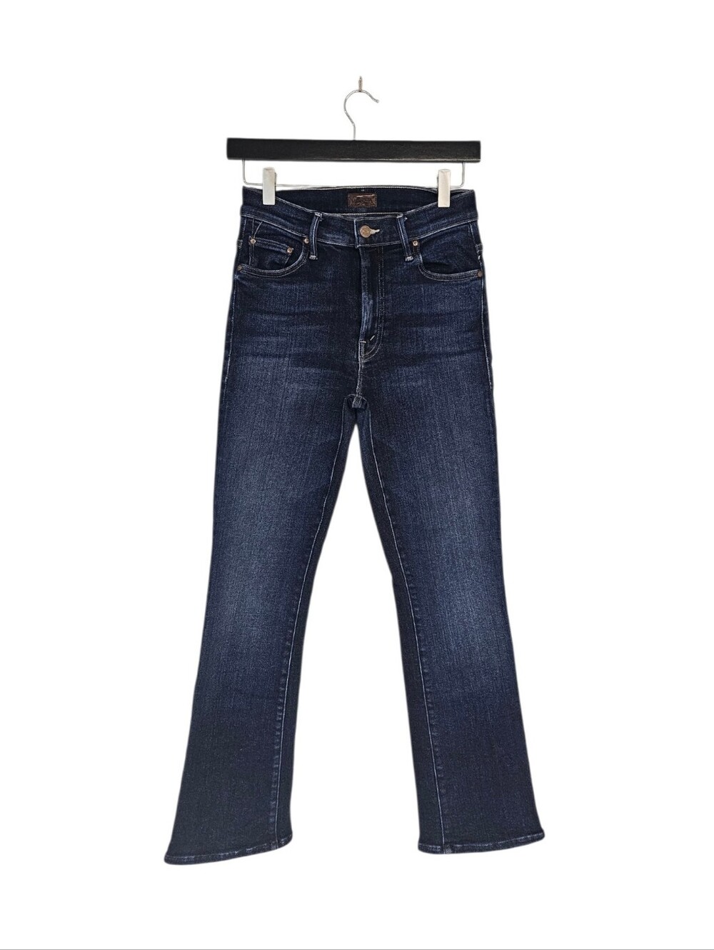 MOTHER The Insider Ankle High Rise Straight Leg Dark Blue‎ Mind Games Jeans 25